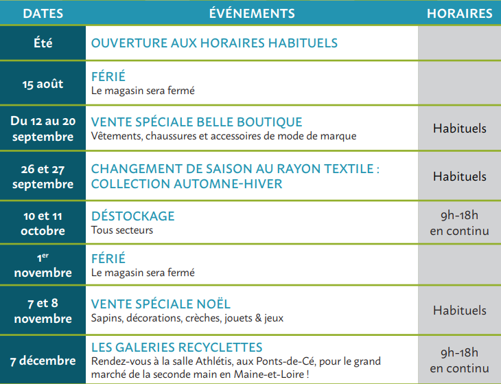 Calendrier S2 2025