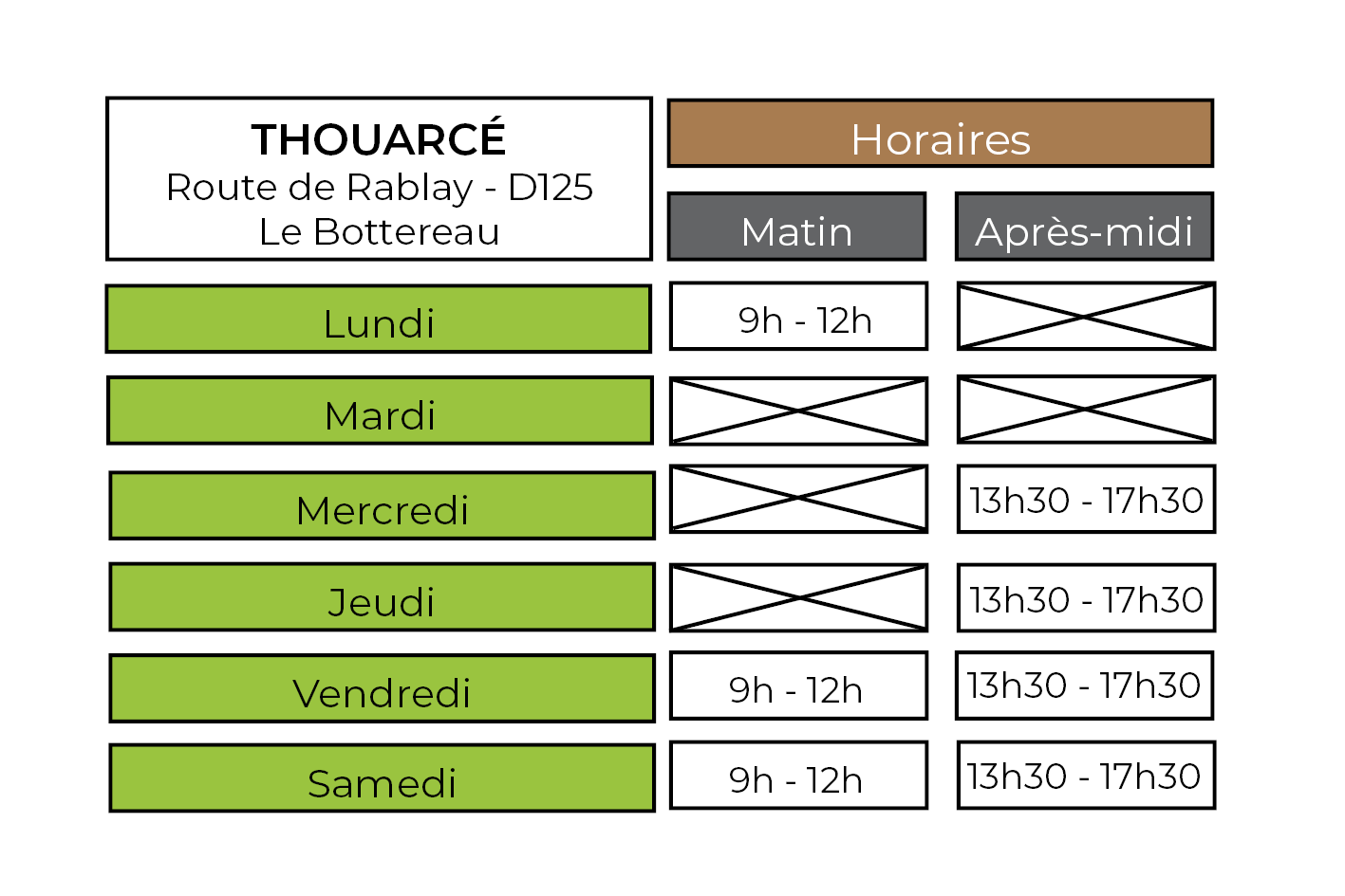 Horaires DT Thouarcé_2024