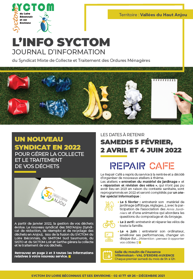 Lettre d'info SYCTOM Loire Béconnais 2022